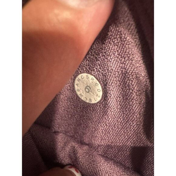Lululemon Forget The Sweat Crop *21" Smoked Mulberry Size 6 - Picture 6 of 7